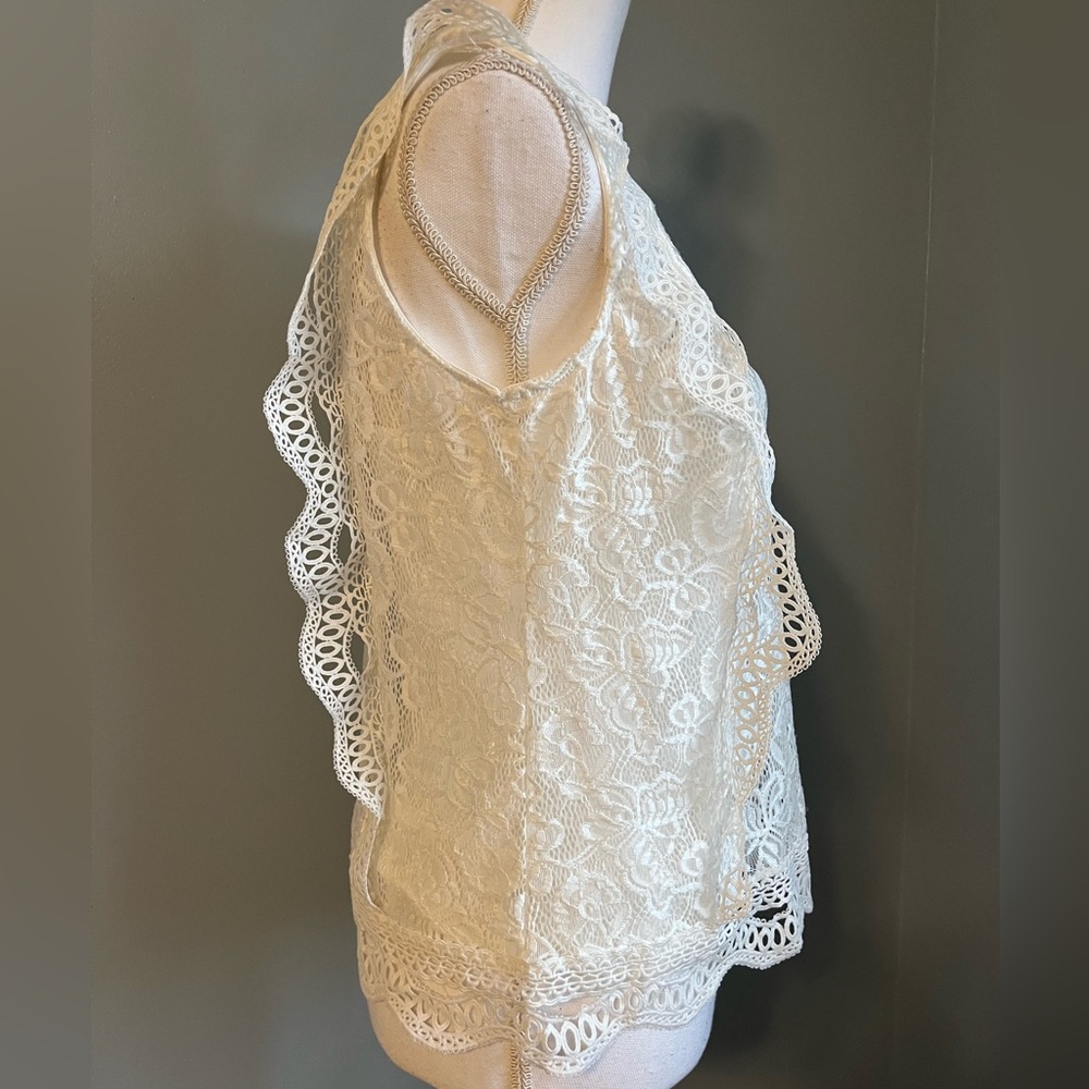 ADIVA RUFFLE SLEEVE LACE TOP (769) - Picture 6 of 16
